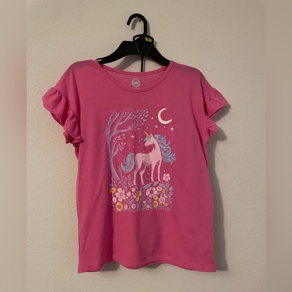 Wonder Nation Pink Unicorn Pajama Set size L 10/12-NWT - Picture 4 of 4